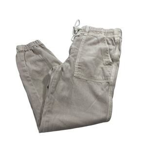 American Eagle Beige Womens Joggers size 8 Loose Fit Drawstring